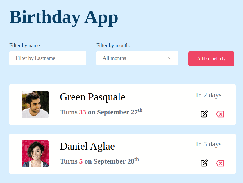 Birthday App